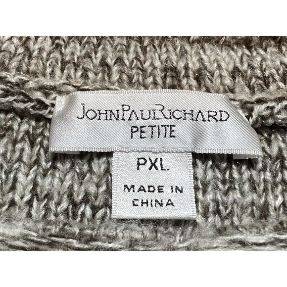 John Paul Richard Grey Striped Boatneck Sweater Boxy Size‎ PXL Acrylic - Picture 6 of 9